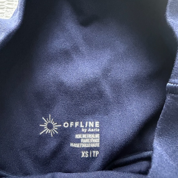 Aerie Navy Blue Crossover Leggings - Picture 2 of 4